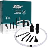 Wessper MiniBrushes Universal Mini-Zubehörset Für Staubsauger Düsen Aufsätze 8 Stück Set | Anschluss 32-35mm Düsen für Detailreinigung PC Reinigungsset Mikrodüsenset mit Adapter & 90cm Flex Schlauch