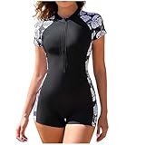 XBNEGBA Neoprenanzug Damen Einteilig Neopren Badeanzug Stretch Neoprenanzug Ärmellos Tauchanzug Schnell Wetsuit Outdoor Schwimmanzug Sport Bademode für Surfen Strand Sonnenbaden