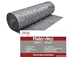Teico Malervlies Abdeckvlies | Malerabdeckvlies 50m² Rolle | Abdeckvlies für Boden mit Anti-Rutsch Beschichtung | 100cm x 50 m | 220g/m²