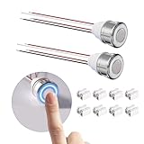 BrightArk LED Touch Dimmer Schalter,12V DC Stufenloses,3-24V LED Dimmer Berührungsschalter Sensorschalter,für Led Streifen,Für 18 mm Max-48W