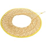Sosoport Sonnenschutz aus Weizenstroh für Schutzhelme mit Breiter Krempe Atmungsaktiv Leichter UV Schutz für Baustelle und Outdoor