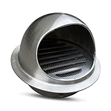 Edelstahllüfter Deckentrockner, auswechselbare Lufthaube, externer Abluftventilator, Trockner Belüftungsschutz(125mm/5in)