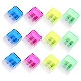 EXCEART 12er Set Bleistiftanspitzer Leichte Tragbare Handanspitzer Und Neon Ideal Für Büro Schule Und Praktische Manuelle Anspitzer