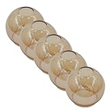 5er-Set Lampenschirm „Castello“ – Glas Ersatzschirm E14 goldfarbig, LED-geeignet edles Lampenglas Ersatz für Pendellampe Nachttischleuchte & Deckenstrahler, Ersatzglas Set für stilvolle Beleuchtung