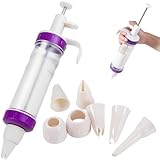 Garnierspritze, Tortenspritze Garnierspritze, Gebäckspritze, 8-teiliges Set Für Kuchen, Donuts Und Churros, Mit Spritztüllen Und Spritzbeutel, Ideal Für Home Baker Und Profis