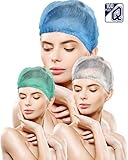 Einweg-Kopfhuaben TNT Modell Plissè - Kopf- und Haarabdeckungs-Hauben - Für Beauty-Zentren, SPA, medizinische Zentren, Restaurants, Reinigung, Menge 100. (Menge 100 Stück, Blau)