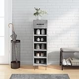 Xichuzi Schuhschrank Betongrau 30x35x105 cm Holzwerkstoff, Schuhorganizer, Flurgarderobe, Shoe Cabinet, Schuh Schrank, Flurschrank, Schuhkipper, Schuhaufbewahrung 829672