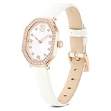 Swarovski Dextera Octagon 5730208 Armbanduhr aus Leder, Weiß, Finish in Roségoldton