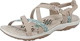Skechers Damen Reggae Slim Vacay Slingback Sandalen, Taupe Duraleather/Webbing, 41 EU