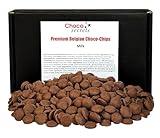 CHOCO SECRETS - 600g Vollmilch Schokolade für Schokobrunnen - Schoko-Fondue Schokolade zum Schmelzen - Chocolate Chips für Schokoladenbrunnen - Belgische Kuvertüre Drops zum Backen - Schoko-Drops