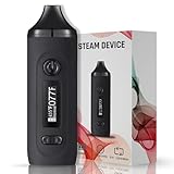 Vaporizer Cannabis Verdampfer für Trockenkräuter, LOMQ GeminiKit E-Zigarette mit unterstützt weed präziser Temperaturkontrolle 2200 mAh Akku LCD Display Tragbar für Unterwegs Schwarz