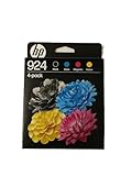HP 924 (‎6C3Z1NE) Multipack Original Druckerpatrone, Schwarz und Farben, 1xSchwarz, 1xCyan, 1xMagenta, 1xGelb für HP OfficeJet Pro 8124e, 8122e, 8132e, 8135e, 8134e, 8125e All-in-One-Drucker