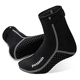 Panzexin 3 mm Neopren-Tauchsocken, Neoprenanzug-Socken, sanddichte Taucherflossen, Socken für offenes Wasser, Schwarz, S