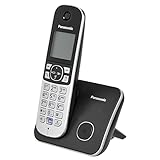 Panasonic KX-TG6811GB DECT Schnurlostelefon (strahlungsarm, Eco-Modus GAP Telefon, ohne Anrufbeantworter, Festnetz, Anrufsperre) schwarz
