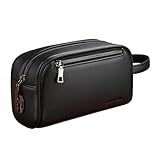 rockible Herren Handtasche mit Handschlaufe PU Business Multi Taschen Herren Clutch, Schwarz mit Schloss
