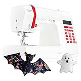 VERITAS Nähmaschine Claire I Computer-Nähmaschine Freiarm I 197 Stiche mit Speicherfunktion I Fußpedal I Alphabet & Zahlen I Einfädelhilfe, Fadenabschneider I LCD-Display & LED-Nählicht (weiß)