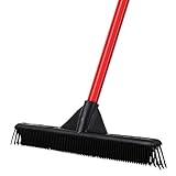 Tyroler Bright Tools Gummi Besen – 40cm breit – extra leicht - mit abgewinkelten Eck-Borsten, perfekt für Haustier und Menschenhaar – für Innen wie Außen- Reinigt Teppich, Fliesen, Parkett. Wasserfest