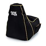 Game Over Video Spiele Sitzsack | Indoor Outdoor Wohnzimmer sitzsack Erwachsene | Seitentaschen für Controller | Headset Halter | Ergonomisches Design für die Gewidmet Gamer (Mystisches Medaillon)