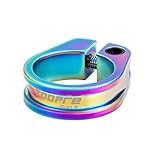 HOUSON Fahrrad Sattelklemme, Aluminiumlegierung Fahrradsattelstützenklemme Schnellspanner für Mountainbike Sattelrohr 34.9mm Bunt