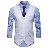 Herren-Anzugweste, Kette, Business, schmal, Hochzeit, Herrenkleid, Blazer, formelle Partywesten, weiß, XL