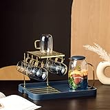 Getränkehalter Kaltkessel Wasserbecher Rack Kaffeetasse Glas kopfüber Rack Abflussschale Lagerregal (Farbe: A, Größe: wie abgebildet)