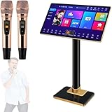 Professionelle Karaoke-Maschine mit 22-Zoll-Touchscreen, Reverb-Wireless-Mikrofon, Cloud-Download-Funktion, YouTube-APP, 2 TB Speicherkapazität, perfekt für Home Entertainment