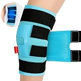 Comfytemp Vollständig umhüllen Kühlmanschette Knie mit 4 Klettverschluss,30 x 60cm Groß Kühlpads Gel zu Knieschmerzen,Kalt Warm Kompresse Kühlpack-XXL