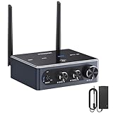 PROZOR Verstärker Hifi 192khz/24Bit Bluetooth 5.2 Stereo-Verstärker Unterstützung Optischer Eingang aptX HD ACC Stereo-Verstärker DAC-Verstärker mit Bass-Höhen-Regler für Passivlautsprecher 100W x 2