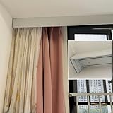 Vorhangschiene mit Doppelschiene, Wandmontage, Deckenmontage, mit Volant, 12 m, anpassbar für Wohnzimmer, Schlafzimmer