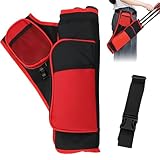 LEKEFETO Bogenschießen Köcher für Pfeile, Seitenköcher, Zubehör Beim Bogenschießen mit 3 Geschützte Pfeilrohre, Bogenschießen Tasche, für Jugendliche Erwachsene das Bogenschießen - Rechts