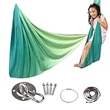 Aerial Silk - Luftseile Für Zuhause,Tragbare Leichte Fitness-Hängematte Mit Dehnfunktion Für Indoor, Outdoor, Kinder Und Erwachsene