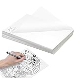 100 Blatt Weiß Transparentpapier, Durchsichtige Papier, Tracing Paper Hohe Transparenz, 55 g/m² Seidenpapier Transparentpapier, zum Zeichnen, Basteln, Gestalten Papier Transparent (210 * 297mm)