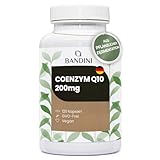 Bandini® Coenzym Q10-120 hochdosierte Kapseln mit 200 mg pro Kapsel - Hochwertiges (veganes) Ubichinol aus Fermentation - Keine unerwünschten Zusatzstoffe, keine GMOs - 1 Kapsel/Tag für 4 Monate