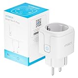 UPXNBOR Smart Steckdose, 16A Smart Home WLAN Steckdose mit Strommessung, Alexa Steckdose Funktioniert mit Alexa, Google Home, Timer & APP Fernzugriff, Kein Hub notwendig, Nur 2.4GHz WiFi (1er Pack)