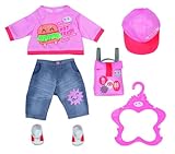 Baby Born Snack Shop Outfit mit Cap, Schuhen und Rucksack für 43cm Puppen
