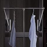 WSYSHHG Kleiderstange für Kleiderschrank, 564–115 mm, anhebbar, Mokka-Braun lackiert, weiche Rücklaufdämpfung, Kleiderständer für Schrank, Traglast 30 kg, Feito na China, 900