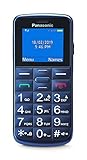Panasonic KX-TU110EXC , unlocked, Seniorenhandy (Dual-SIM, Kamera, Taschenlampenfunktion, große Tasten, Hörgerätekompatibel, SOS-Funktion), Blau