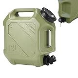 lwxij Camping-Wasserbehälter, großer Flüssigkeitsbehälter, auslaufsicheres Zapfglas, robuste PP-Konstruktion, 12 l Fassungsvermögen, 36 x 34 cm, für Outdoor, Picknick, Reisen