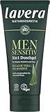 lavera Men sensitiv 3in1 Duschgel - erfrischend & belebend - für empfindliche Haut - Bio-Bambus & Bio-Aloe Vera - vegan - Naturkosmetik - 200 ml