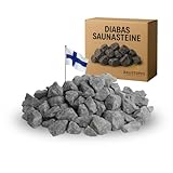Doubleyou Geovlies & Baustoffe | Saunasteine Premium 5 kg | 32-56 mm DIABAS Klein | Für alle Saunaöfen | Hitzebeständig & Wärmespeichernd | Handverlesen & Hochwertig | Deutsche Aufgusssteine