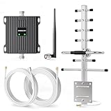 ORBOCOM Handy-Signalverstärker Unterstützt die Frequenzbänder 7 und 20 Für 4G/3G/2G GSM LTE-Mobilfunk-Signalverstärker|Hohe Verstärkung im Freien Yagi-Antenne