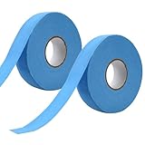 SCROLIEY Schläger Tape, 2 Rollen Eishockey Tape 25m*25mm, Selbstklebendes Griffband für Badmintongriff Golfschläger (Blau)