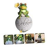 Milisten Frosch Design Garten Ornament Realistische Frosch Statue für und Garten Dekoration Natürliche Farben für Terrasse und Bürogestaltung