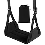 Fußhängematte für Flugzeugreisen, verstellbare Fußstütze für Flugzeug, ergonomisch, zusammenklappbar und abnehmbar, für Komfort auf Flügen und Geschäftsreisen