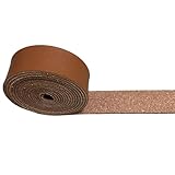 Funnytek 25mm x 2mm Lederband Breit Lederriemen Flach Klassik Vintage Bänder Lederstreifen Schnur Lederbesatzband für DIY Armband Halskette Schmuck Handwerk (2M Dunkelbraun)