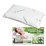 BEST DIRECT Bambusfaserkissen, 70 x 40 cm, Memory-Schaumkissen, orthopädische Kissen, Nackenstütze, milbendicht, antiallergisch und atmungsaktiv