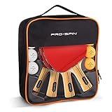 PRO SPIN Tischtennisschläger – Hochleistungs-Tischtennis Set | Premium Tischtennisschlaeger, 3-Sterne-Tischtennisbälle, Kompakte Aufbewahrungstasche | Für Drinnen & Draußen