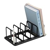 Buchstütze 4er-Set Buchstützen, Regal, Schreibtischdeko, Aufbewahrungsständer, Buchstützenhalter, Schulbedarf, Büro-Aktenorganizer(32CM Black)