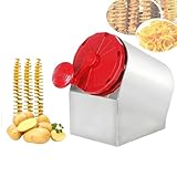 TYH Kartoffel-Spiralschneider, Manueller Kartoffel-Spiralchips-Schneider Aus Edelstahl Mit 3 Arten Von Schneidklingen, Kann DREI Formen Schneiden, für Obst, Kartoffeln, Tornado-Chips