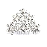 Utopiat Perle Tiara Silber Haarteil Kostüm Frauen inspiriert von Audrey Hepburn Stil